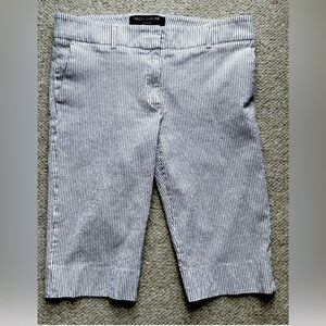 Piazza Sempione size 46 tan/white seersucker Bermuda short.  Made in Italy